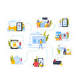 smartphone data protection flowchart vector image
