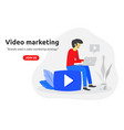 social video marketing concept modern flat design vector image vector image