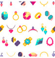 luxury jewelry flat style seamless texture vector image