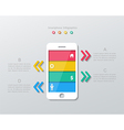 paper smartphone infographics vector image