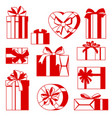 celebration icon set of gift boxes vector image