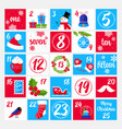 christmas advent calendar vector image