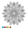 circle mandala ornament antistress coloring vector image