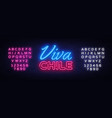 viva chile neon text independence vector image vector image