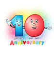 10 anniversary funny digits vector image vector image