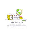 Back to school poster geography banner for web Vector Image