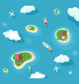 islands top view with boats vector image vector image