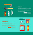 useful and dangerous fire-related objects posters vector image