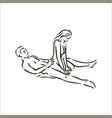 hand drawn kama sutra sex pose man vector image