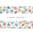 happy easter background with ornamental eggs hand vector image vector image
