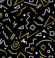 abstract seamless pattern in gold 80s retro style vector image
