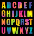 alphabet with black background vector image