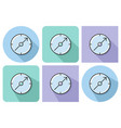 outlined icon of compass with parallel vector image