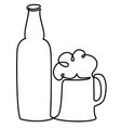 pint of beer one line drawing vector image