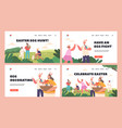 celebrate easter landing page template set happy vector image vector image