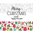 merry christmas holidays seamless border vector image