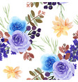 pattern seamless floral lush watercolour style vector image