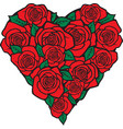 rose heart color vector image vector image