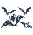 silhouette of bats night vector image