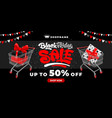 black friday sale advertising banner template vector image