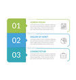 infographic template with 3 steps vector image