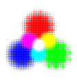rgb and cmyk halftone color vector image
