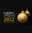 congratulations on new year 2022 and christmas vector image vector image