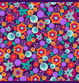 retro abstract floral print seamless vector image vector image