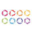 abstract colorful circles borders frames shapes vector image