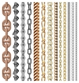 different chains link vector image