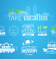 different vacation and trip labels collection vector image