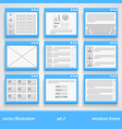 flat windows frame set 2 vector image