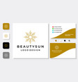 beauty sun logo vector image vector image