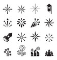firework icons set 2 vector image