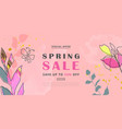 spring sale poster template with colorful flower vector image vector image