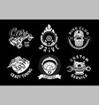 car service emblem retro style auto vector image vector image
