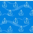 seamless pattern with boats and waves vector image vector image