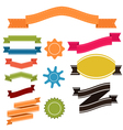 set of retro ribbons and labels banner vector image