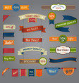 discount retro ribbon color set vector image