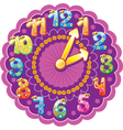 funny clock for kids vector image vector image