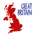 hand drawn stylized map united kingdom vector image