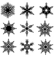 snowflakes set vector image