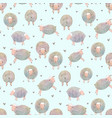 watercolor sheep pattern vector image vector image