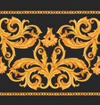 golden baroque rich luxury pattern vector image vector image