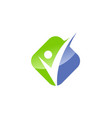 happy man icon check logo vector image
