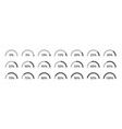 semicircle percentage diagrams for infographics 0 vector image vector image