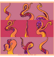 tentacles of an octopus set vector image