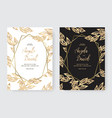 wedding gold leaves 5 vector image vector image