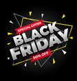 special offer black friday sale banner background vector image vector image