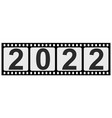 banner 2022 happy new year retro style photo film vector image vector image